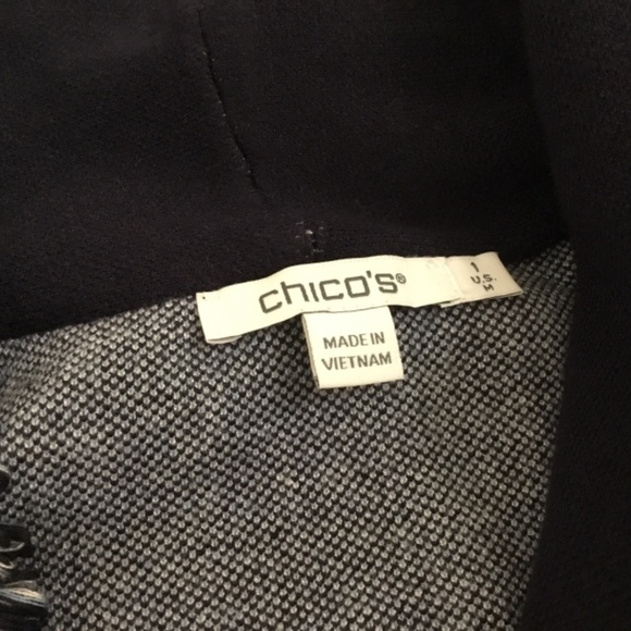 Chico’s Shawl Neck Cropped Cardigan Sz M - Picture 2 of 5